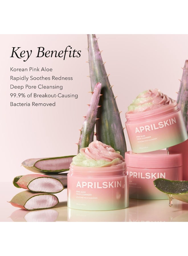 APRILSKIN April Skin Pink Aloe Pack Cleanser Soothing Gentle Daily Face Wash for Sensitive Skin 120g - Image 3