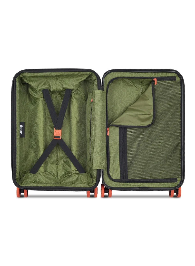 Delsey The Jeep Hardcase Expandable 4-Double wheel luggage trolley cabin suitcase 55cm Silver