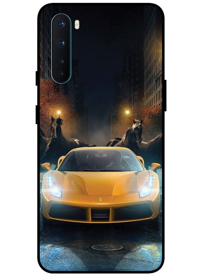 EYE CATCH - Protective Case Cover For OnePlus Nord Smart Series Printed Protective Case Cover for OnePlus Nord Yellow Ferrari - Image 1