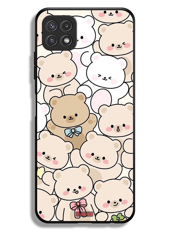 Tolwak Samsung Galaxy A22 5G Protective Case Cover Bears Pattern - Image 1