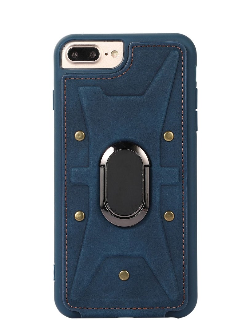 Suteni Ring Buckle Back Cover Card Slots Leather Phone Case for Samsung  - Image 1