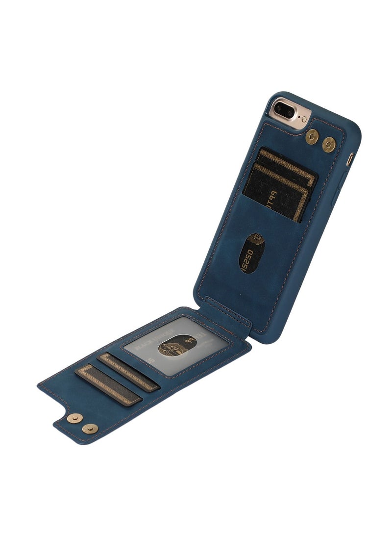 Suteni Ring Buckle Back Cover Card Slots Leather Phone Case for Samsung  - Image 2