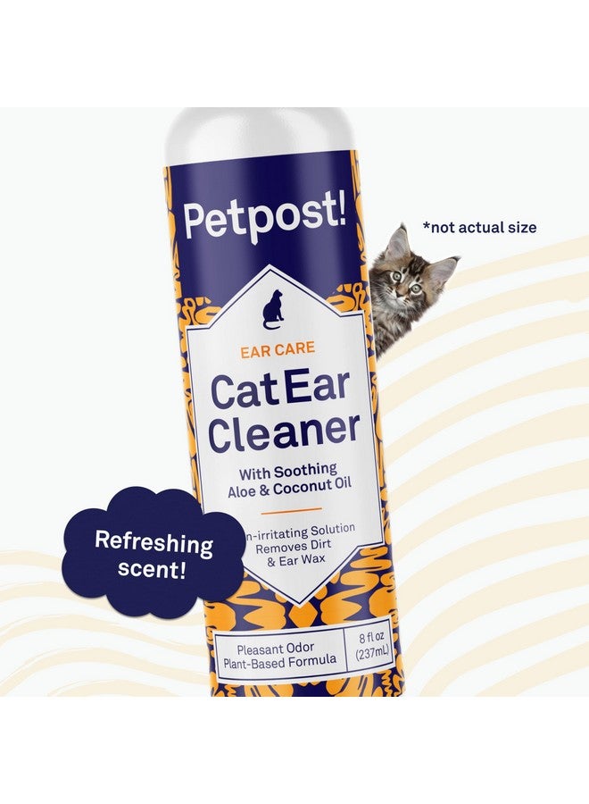 Petpost | Cat Ear Cleaner - Best Ear Remedy for Cats - Natural Coconut Oil Treatment Drops - Alcohol & Medicine Free - 8 oz. - Image 5