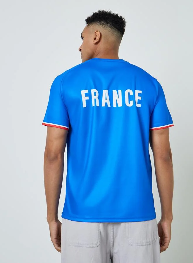 Styli Active Blue Men France Short Sleeve Jersey FIFA Football T-Shirt for Men | Best Price UAE