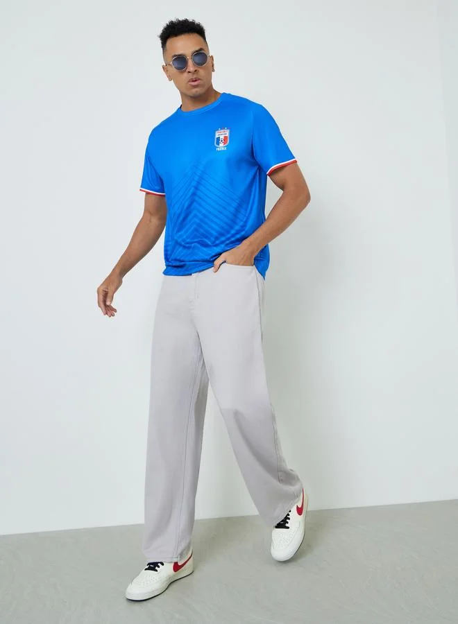 Styli Active Men France Short Sleeve Jersey FIFA Football T-Shirt