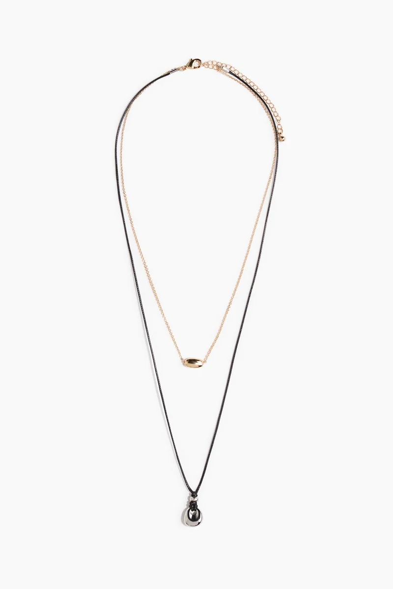 H&M Two-strand pendant necklace