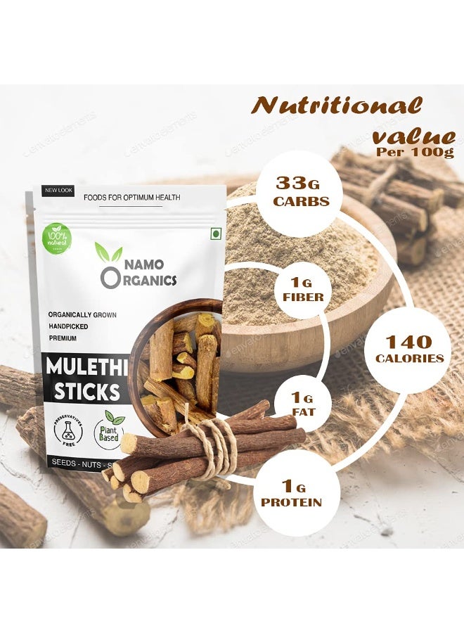 Namo Organics Mulethi Stick For Eating - 100 Gms - Yashtimadhu/Licorice Roots For Throat - Image 5