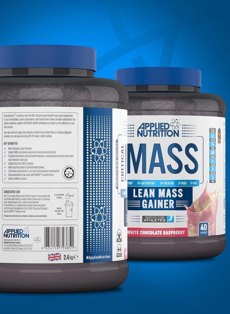 Applied Nutrition Critical Mass 2.4Kg White Chocolate Raspberry Flavor 16 Serving - Image 3