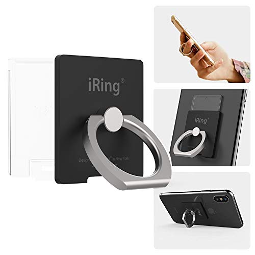 iRing Link, Made in Korea, Wireless Charging Friendly Phone Holder - Cell Phone Ring Grip Finger Holder and Stand Compatible with iPhone, Galaxy, and Other Smartphones(Matt Black) - Image 2