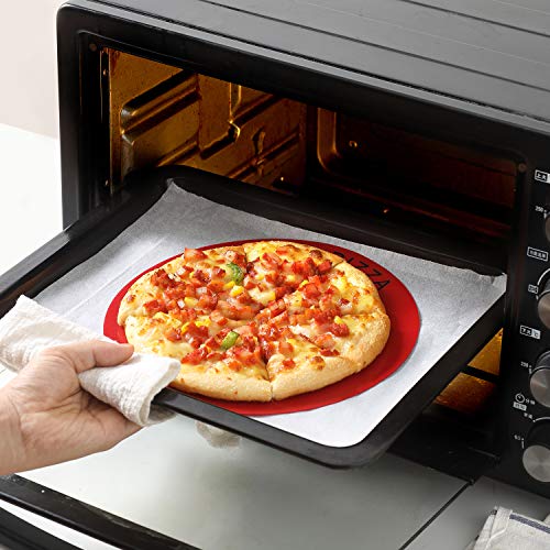 GUANCI Silicone Baking Mat Set of 4, 2 Medium 16.5"x11.6", 1 Small 11.8"x8.4", 1 Piece 9" Round, All Mats 0.7mm Thick, Food Grade Non-Stick Reusable Baking Mats for Pizza, Bread, Pastry, Macarons - Image 5