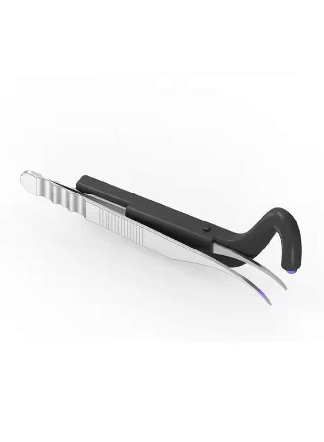 IOLITE Professional Uv Lash Tweezer Tweezer Uv Lash Lamp System  Led Light Eyelash Extension Tool For Fast Glue Curing  Rechargeable Uv Tweezer For Lash Artists (Left)  - Image 2