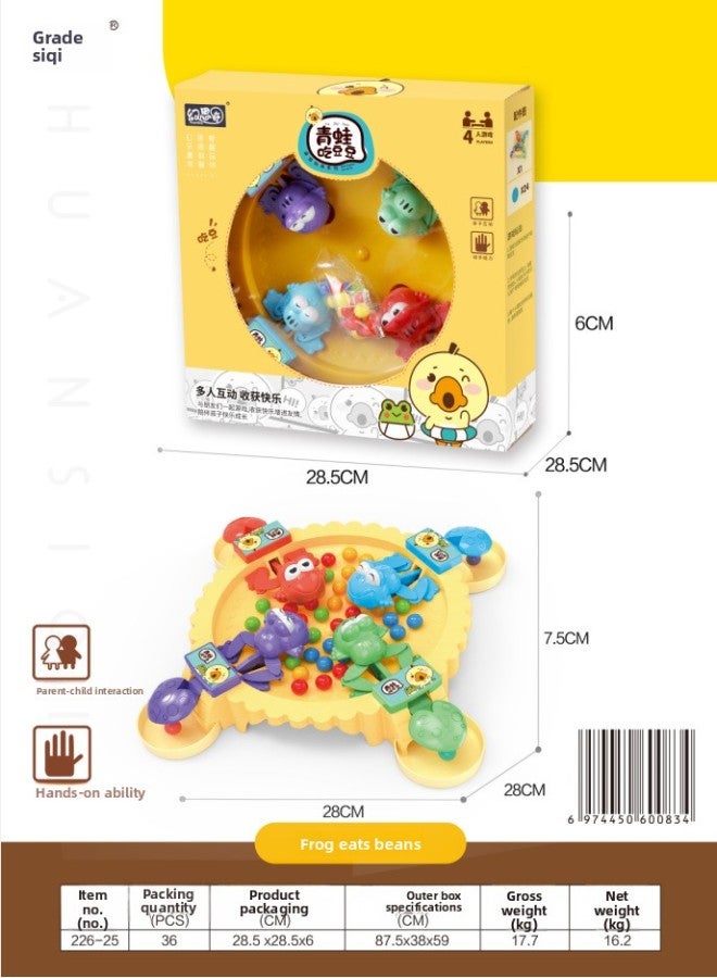 Shake Tone Same Frog Bean Eating Toy Fun Double Parent-Child Interaction Greedy Bean Grab Table Game Children's Educational