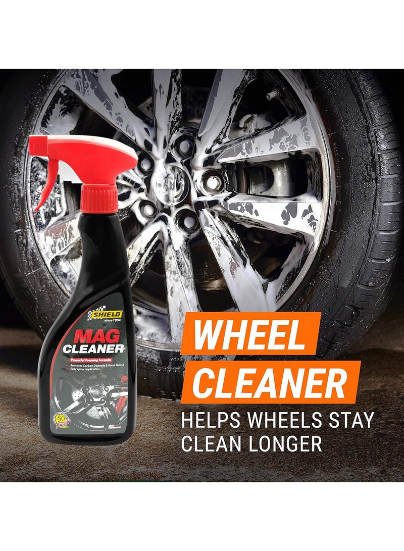 Shield SHIELD Car Wheel Cleaner Spray Powerful Foaming Formula Removes Carbon Deposits Road Grime Mag Cleaner SH40 - Image 2