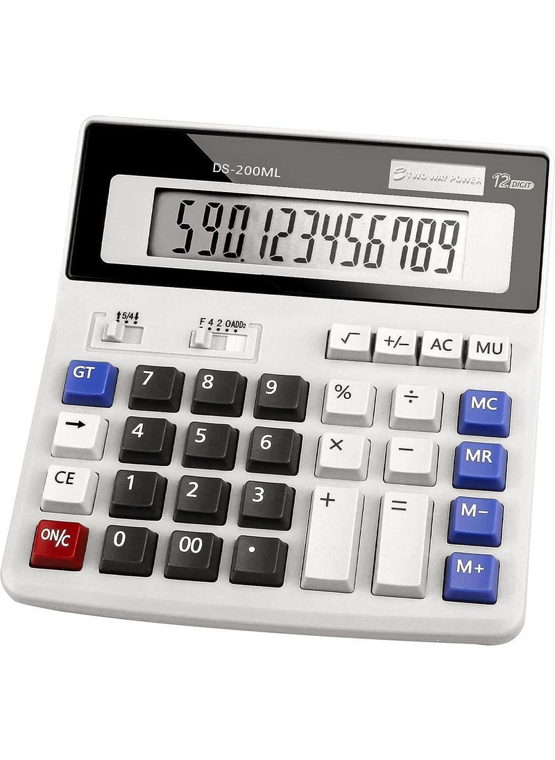 Valkyrie Dexin DS-200ML Large Size Keyboard Calculator 16CM Dual Energy  - Image 1