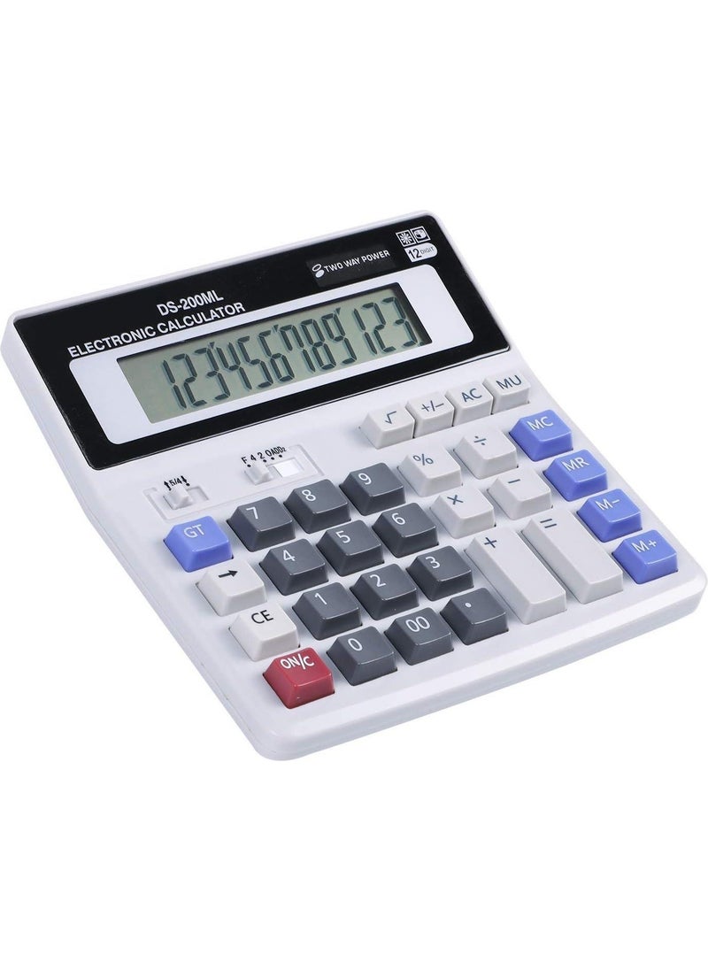 Valkyrie Dexin DS-200ML Large Size Keyboard Calculator 16CM Dual Energy  - Image 2