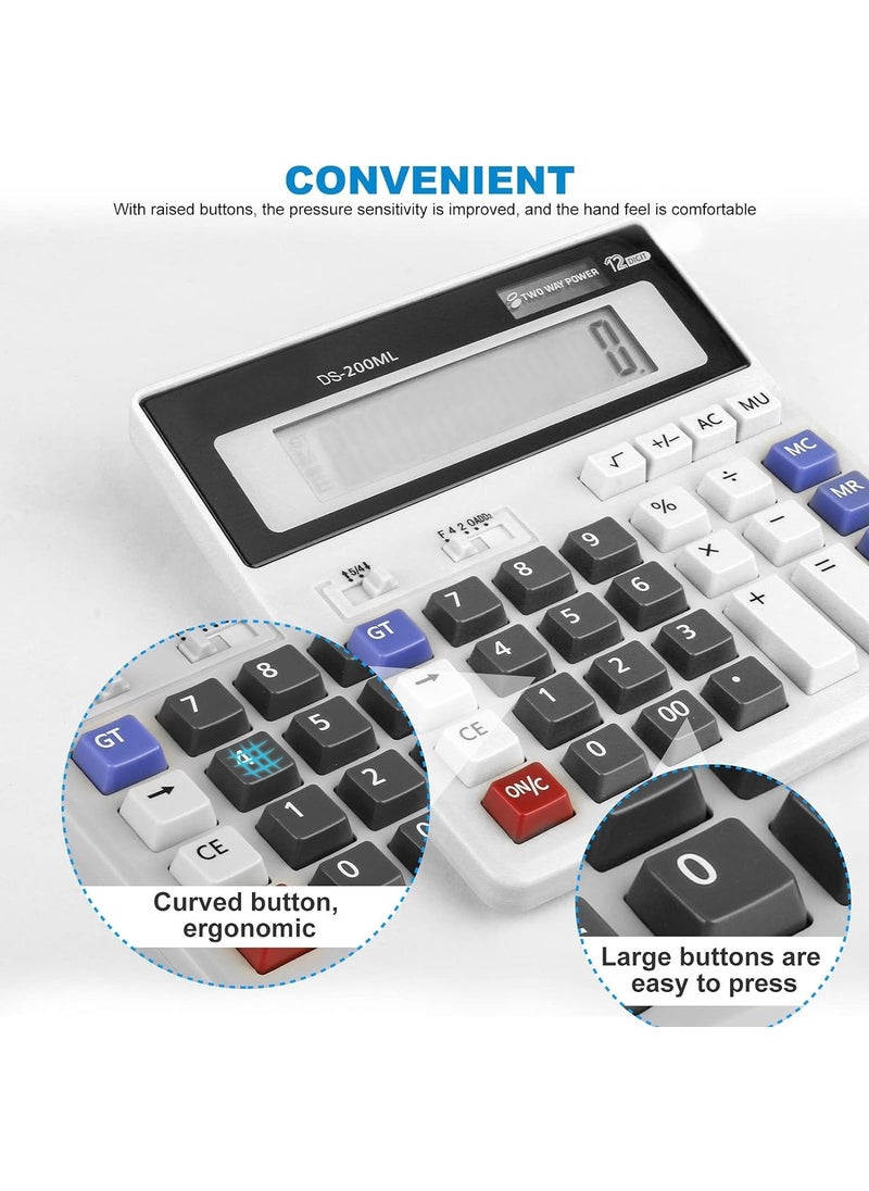 Valkyrie Dexin DS-200ML Large Size Keyboard Calculator 16CM Dual Energy  - Image 5