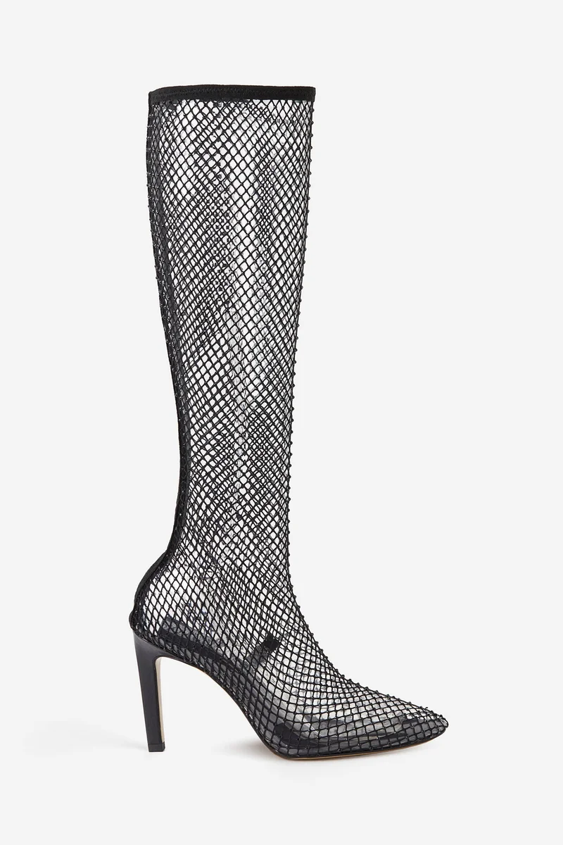 H&M Knee-high mesh boots