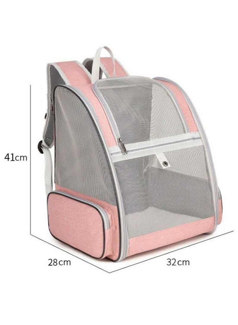 عام حقيبة نقل القطط، حقيبة ظهر للحيوانات الأليفة للكلاب الصغيرة، حقيبة ظهر شفافة بنافذة صلبة - Image 2