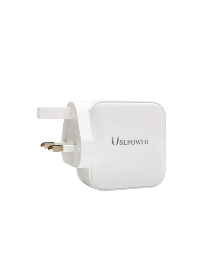 USLPOWER 100W GaN Power Adapter, 4-Port USB-C & USB-A PD Fast Charger, UK Plug Wall Charger for MacBook Pro/Air, iPhone 16/15, iPad, Samsung Galaxy, Laptops & Tablets - Image 4