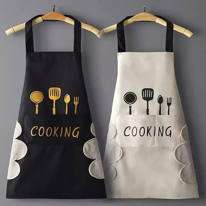 مريلة مطبخ مقاومة للماء مع فوط قطيفة - Image 5