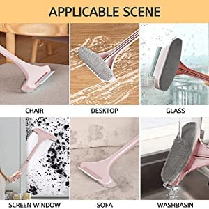 RIOMAX RIOMAX Multifunctional Brush 2 in 1 Mesh Cleaning Brush & Wiper with Extended Handle Window Cleaning Brush (Multicolor, Pack of 1)  - Image 5