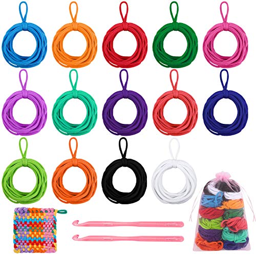 Aodaer 288 Piece Loom Potholder Loops Weaving Loom Elastic Potholder Loops Refill with Multiple Colors for DIY Crafts Supplies, Compatible with 7 Inch Weaving Loom - Image 1