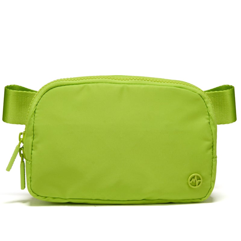 Pander Two Way Zipper Fanny Pack Nylon Everywhere Belt Bag for Women, Water Repellent Waist Packs, Crossbody Bags with Adjustable Strap(Grape Green). - Image 1