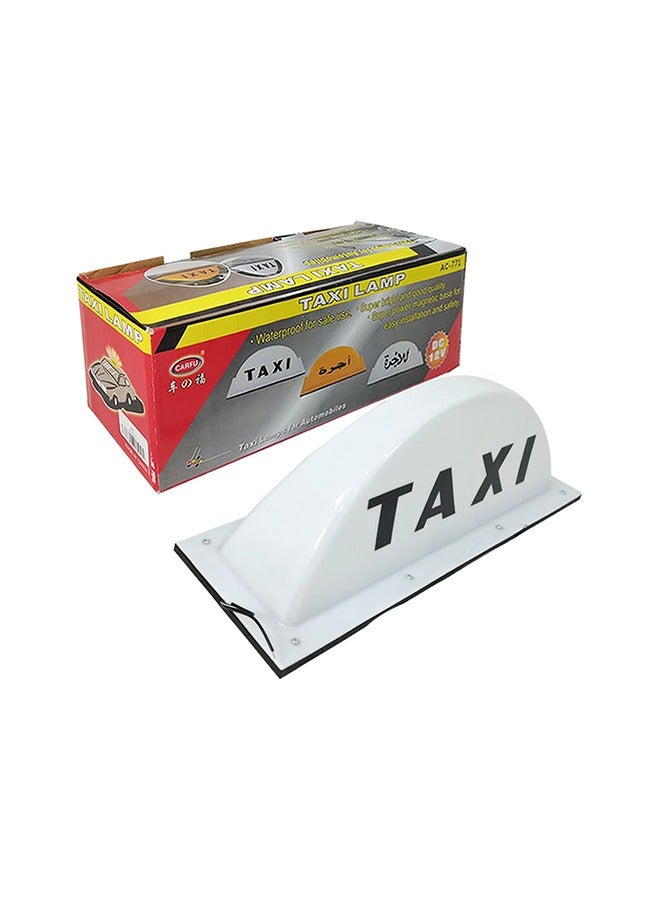 Generic Taxi Lamp 12V Taxi Sign Cab Roof Top Car Magnetic Sign Lamp Waterproof White Color LED Light  - Image 3