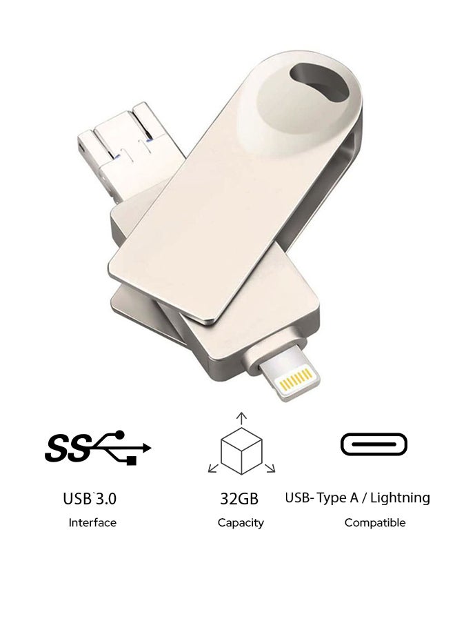 32GB USB 3.0 Dual Interface Flash Drive - Image 1