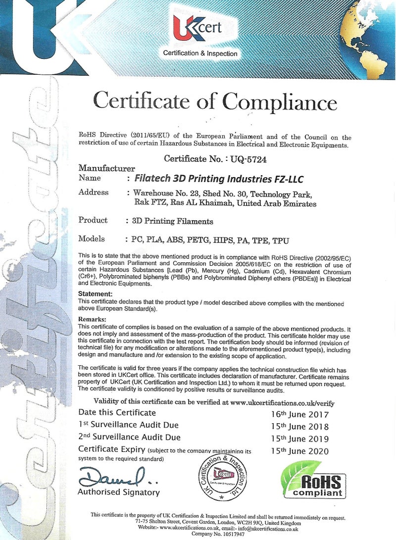 Filatech Premium PLA 3D Printing Filament – Black | Made in UAE | Non-Toxic, Easy Extrusion, Ideal for Fine Details - Image 2