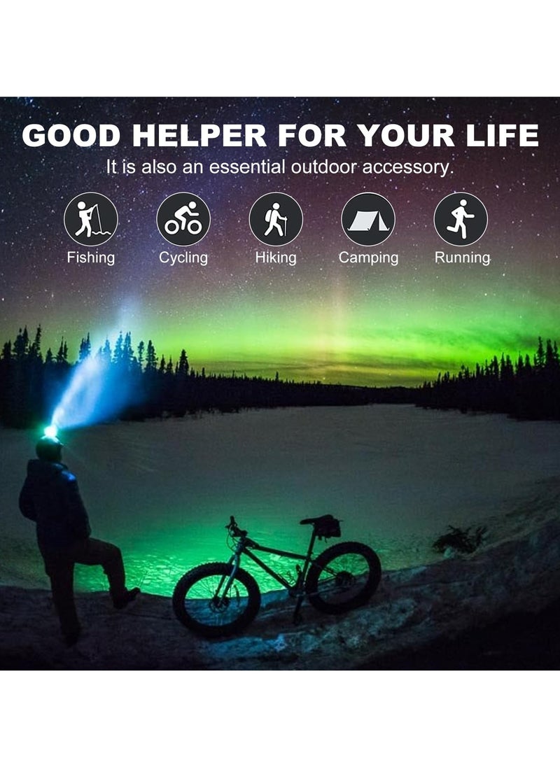 SYOSI - LED Headlamp Rechargeable, Hat Light Clip on Cap, Digital Power Display, 2 in 1 90° Adjustable Cap Flashlight, Headlamp for Running, Outdoor, Camping, Cycling, Hiking - Image 1