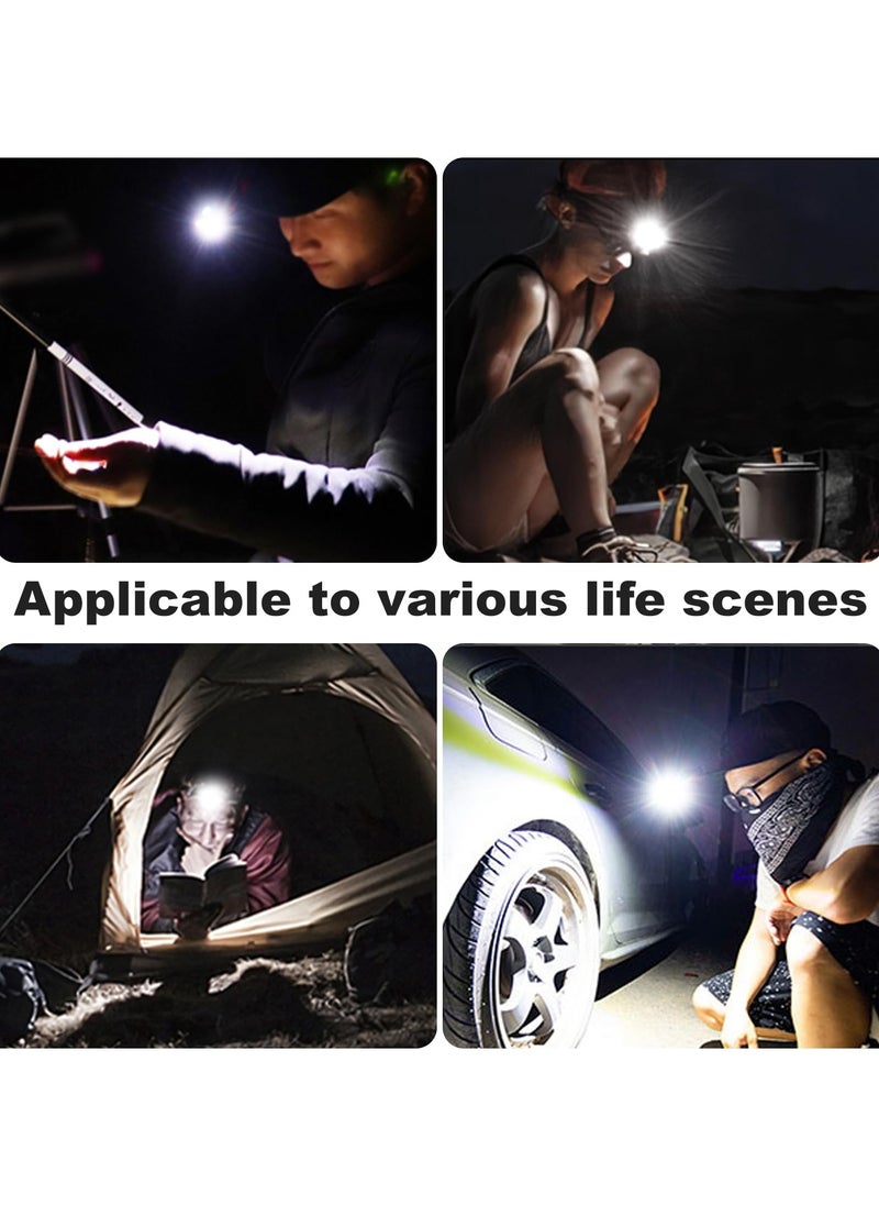 SYOSI - LED Headlamp Rechargeable, Hat Light Clip on Cap, Digital Power Display, 2 in 1 90° Adjustable Cap Flashlight, Headlamp for Running, Outdoor, Camping, Cycling, Hiking - Image 1