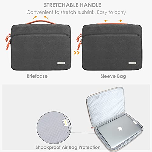 Probus 360° Protective Canvas Bag Sleeve For 14 Inch MacBook Laptop Hand Bag Carry Case -Black - Image 5