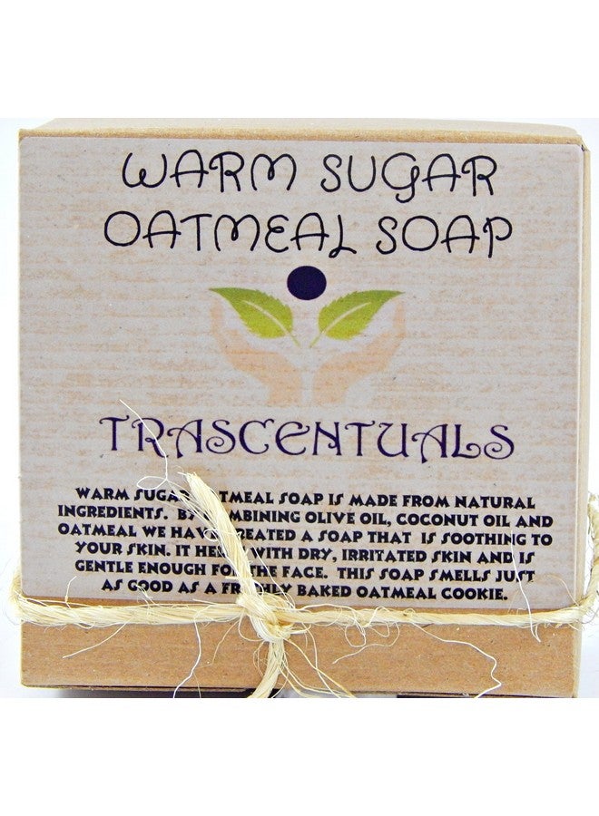 Trascentuals Oatmeal Soap Naturally Moisturizing And Soothing To Skin Safe On Face Or Body Helps With Eczema And Dry Skin For Women Men And Teens Chemical Free (Warm Sugar Oatmeal) - Image 2
