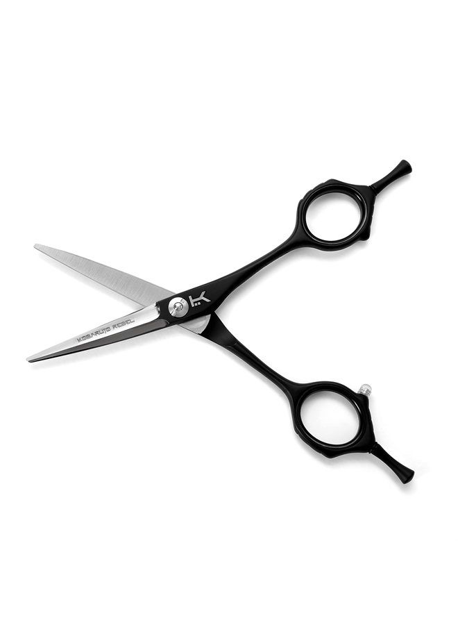 Kobaruto Very Sharp Kobaruto Rebel - 440c Silver Black Cobalt 5.5" Barber Scissors Stylist Hair Shears - Image 2