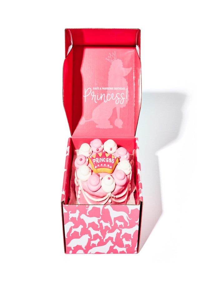 Thoughtfully Pets, Pink Princess Dog Birthday Gourmet Mini Cookie Cake, Peanut Butter Flavored, Hand Decorated Hollow Biscuit Cake for Any Breed - Image 3