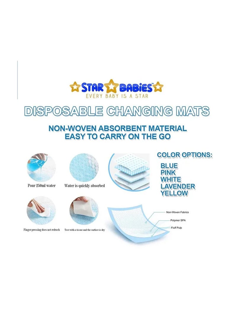 A TO Z A to Z - Disposable Changing Mat size (45cm x 60cm) Large- Premium Quality for Baby Soft Ultra Absorbent Waterproof - Pack of 155 - Pink - Image 3
