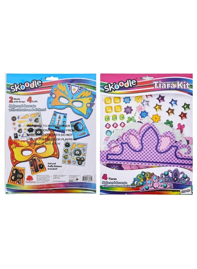SKOODLE Hero Masks with Straps | Make and decorate with cutouts and stickers | Fun Activity For Kids | Age 3+ - Image 3