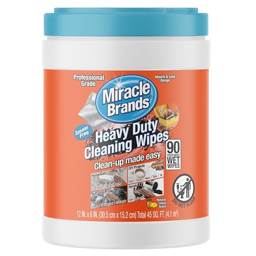 MiracleWipes for Heavy Duty Cleaning (90 Count) - All Purpose Cleaner, Kitchens, Bathrooms, Countertops, Hands, Indoors, Outdoors - Removes Grease, Grime, Crayon, Dirt & More - Image 1
