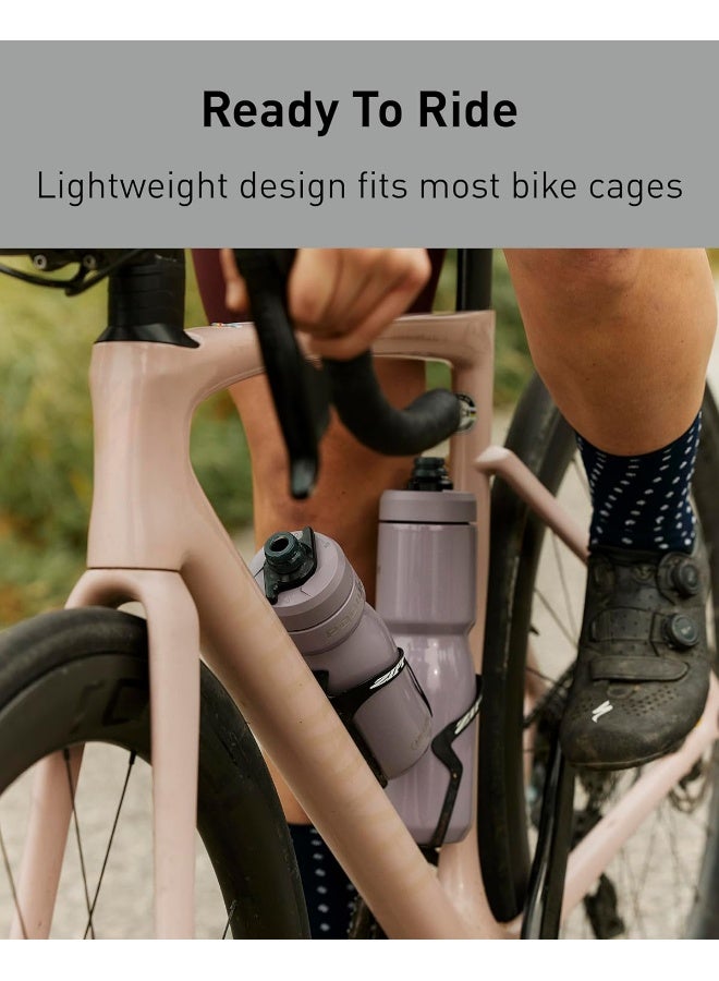 CAMELBAK زجاجة ماء دراجة كاملباك بوديوم ستيل المعزولة من الفولاذ المقاوم للصدأ - للدراجات، اللياقة البدنية والرياضة - تناسب معظم حوامل الدراجات، 18 أونصة - أسود - Image 4