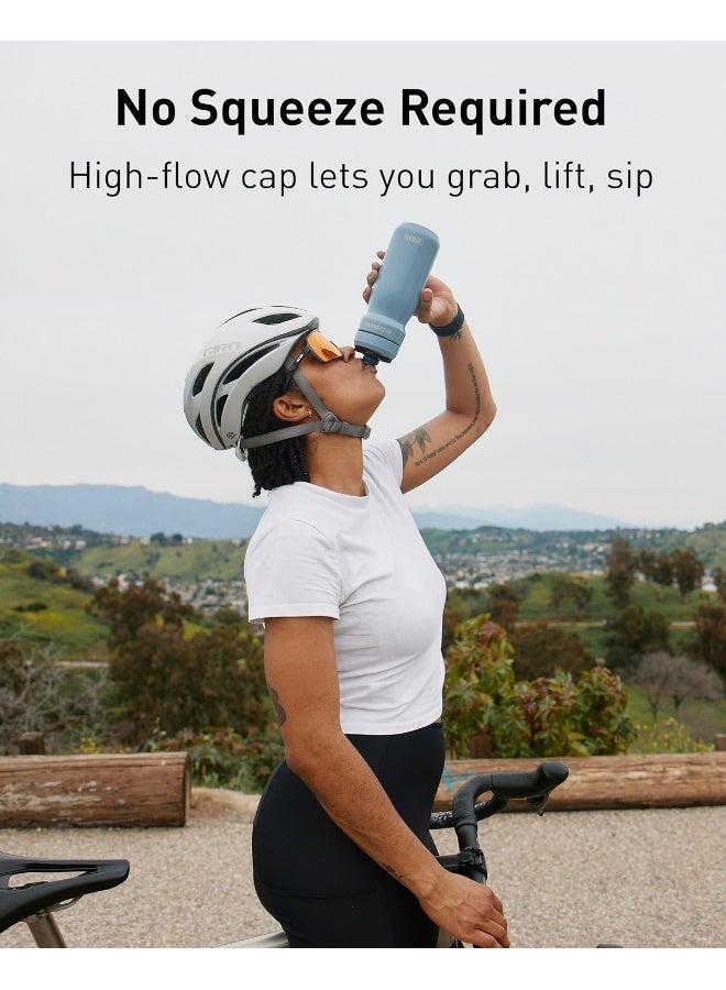 CAMELBAK زجاجة ماء دراجة كاملباك بوديوم ستيل المعزولة من الفولاذ المقاوم للصدأ - للدراجات، اللياقة البدنية والرياضة - تناسب معظم حوامل الدراجات، 18 أونصة - أسود - Image 3