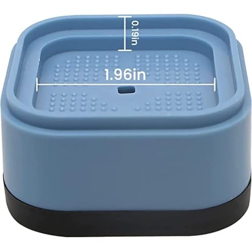 SPOLIK Bed Risers, 3 Inch, Stackable, Adjustable, Anti Vibration, Blue, Plastic, Square, 4 Pack, For Beds, Desks, Sofas, Tables, Chairs - Image 4