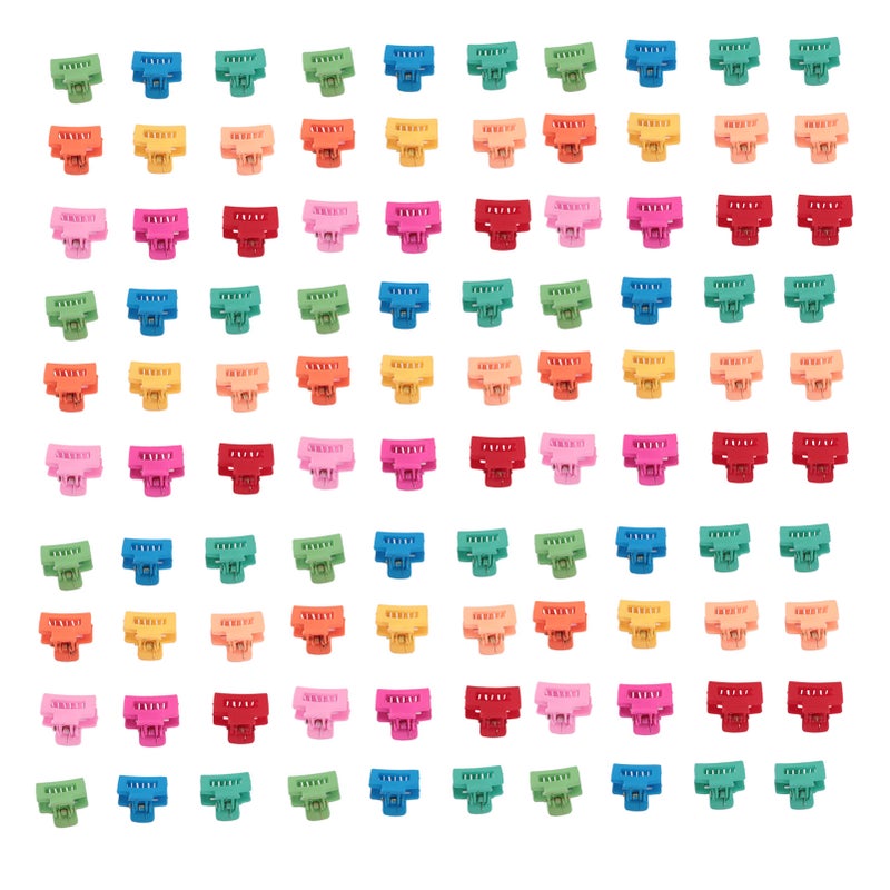 100pcs Small Hair Claw Clips Rectangle Matte Cute Colorful Non Slip for Women Girls Medium Thick Thin Hair - Image 1