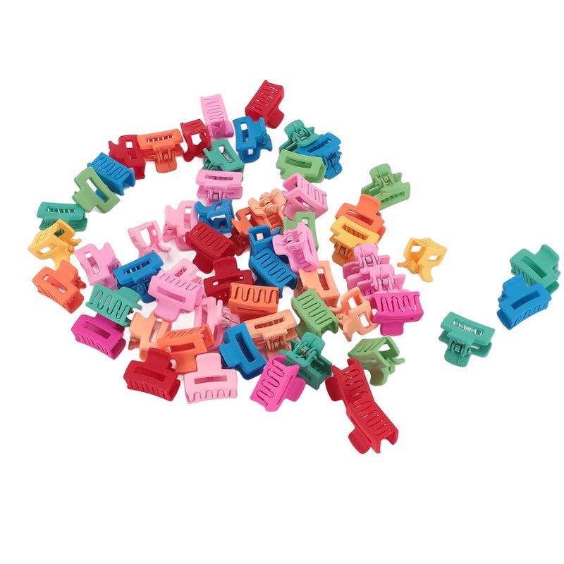 100pcs Small Hair Claw Clips Rectangle Matte Cute Colorful Non Slip for Women Girls Medium Thick Thin Hair - Image 2