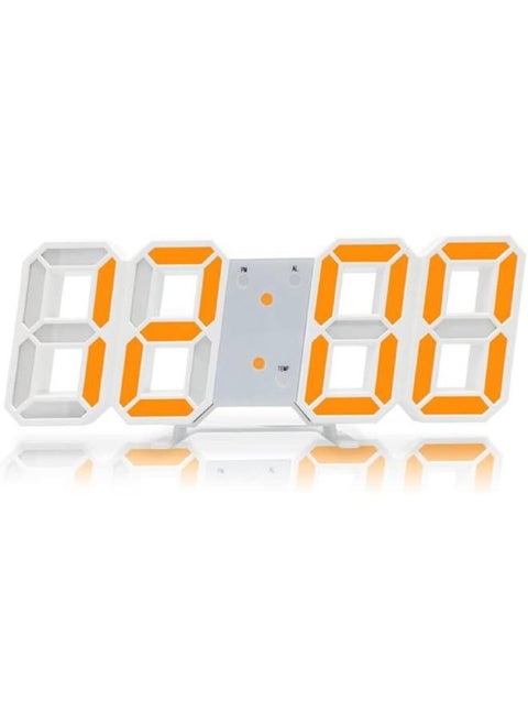Table Digital LED Wall Clock (Orange)