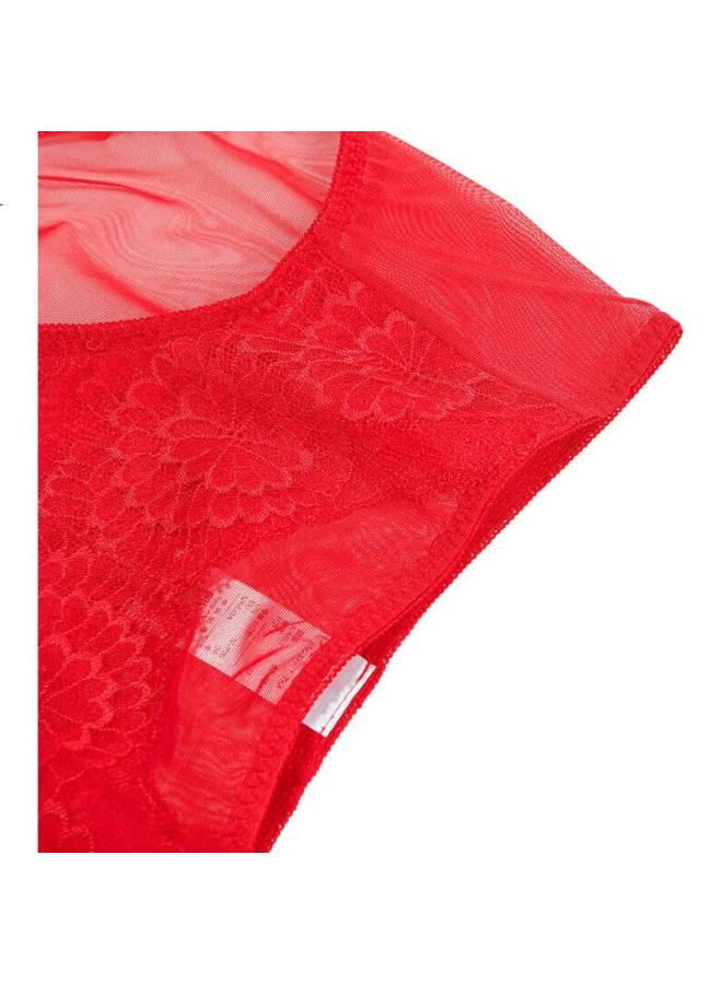 AIMER Women'S Lace Thin Mid-Rise Underwear Red Year Of The Ox Wedding Am239971165 - Image 3