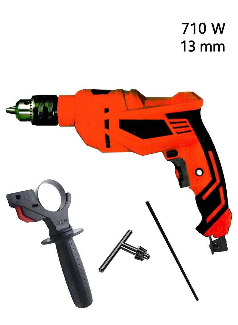 هايماكس مثقاب كهربائي بالطرق سلكي قدرة حفر 13 ملم بقدرة 710 وات  للمعادن و الاسمنت و الخشب - Image 1