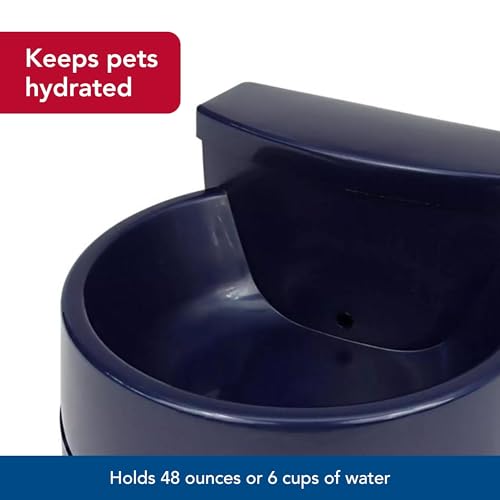 Coastal Pet Bergan Auto-Wata - Outdoor Dog & Cat Water Dispenser - Automatic Water Bowl for Pets - Made from Durable, BPA-Free Plastic - Self-Watering Cat & Dog Bowl - Navy, 48 Ounces - Image 5