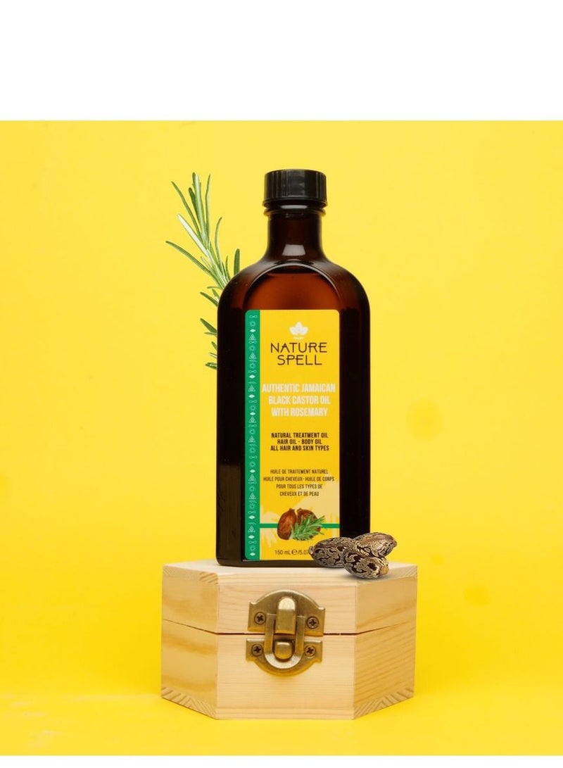 Nature Spell Castor and Rosemary Oil For Hair and Body 150 ML - Image 2