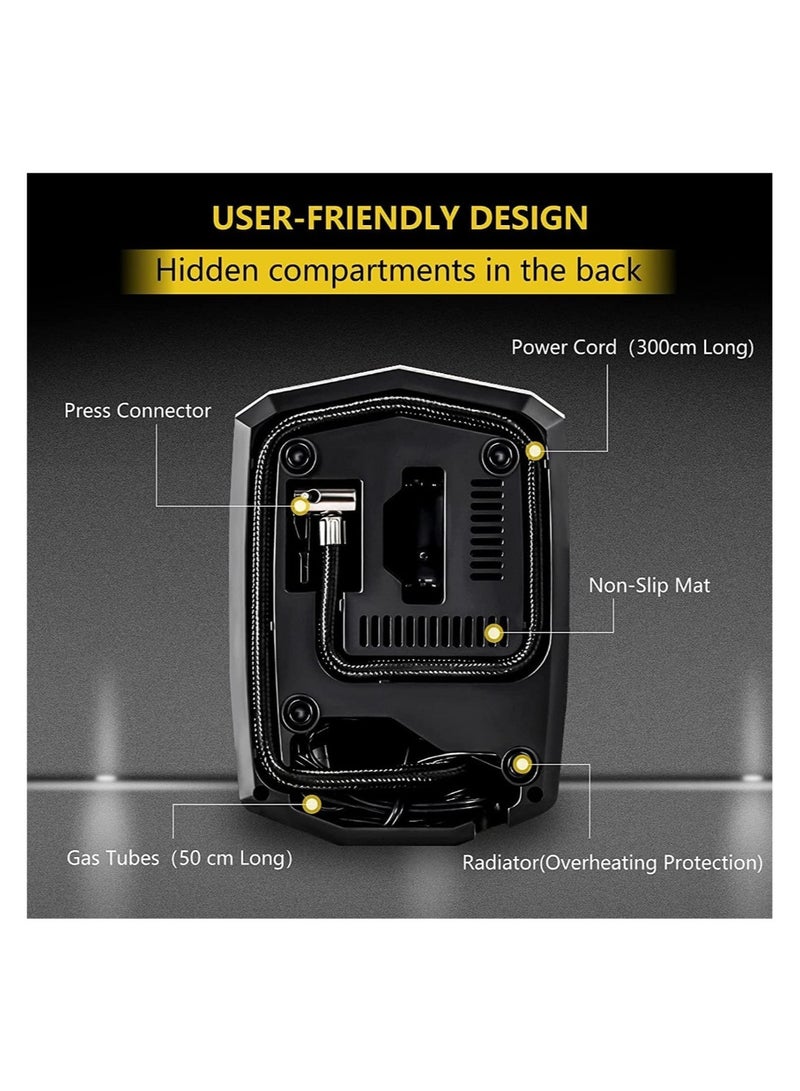Digital Car Tyre Inflator Air Compressor with Auto Stop and LED Light 12V Fast Portable Air Pump for Car Bicycle Motorcycle Ball Air Mattress - Image 5